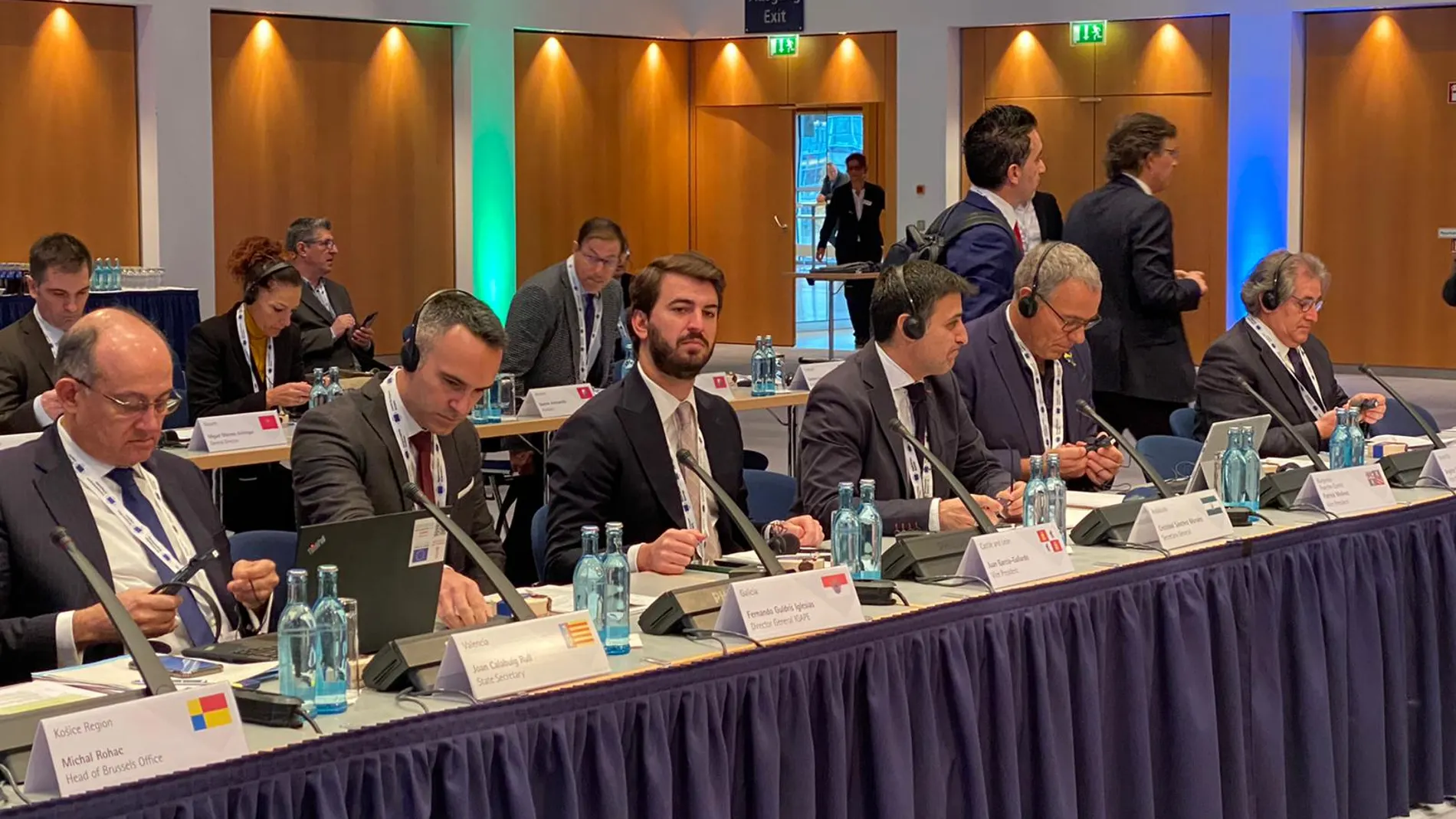 El vicepresidente, Juan García-Gallardo, durante su intervención en el Comité Europeo de las Regiones