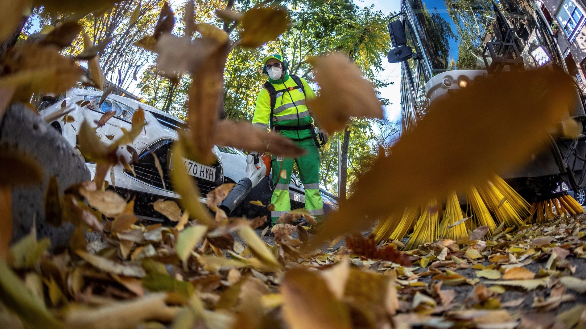 Miembros del servicio de limpieza del ayuntamiento de Madrid