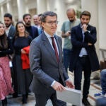 El líder del Partido Popular, Alberto Núñez Feijóo, durante una sesión de control al Gobierno en el Senado, a 22 de noviembre de 2022
