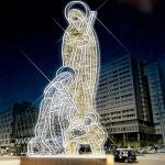 Recreación del Belén gigante y luminoso de Colón