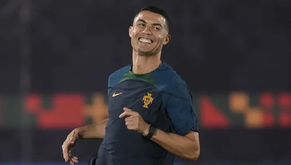 Cristiano Ronaldo en uno de sus últimos entrenamientos con Portugal