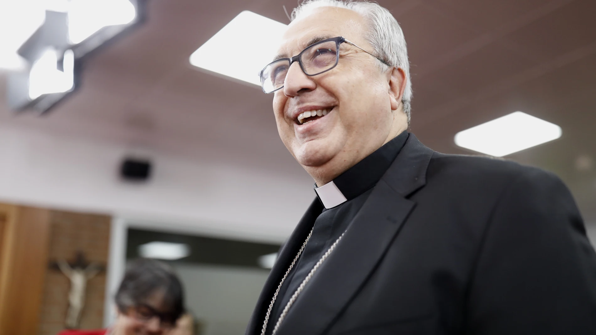 Rueda de prensa del recien elegido como Secretario General de la Conferencia Episcopal, el obispo auxiliar de Toledo, César García Magán.