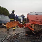 Accidente en la N122 en el término municipal de Sardón de Duero