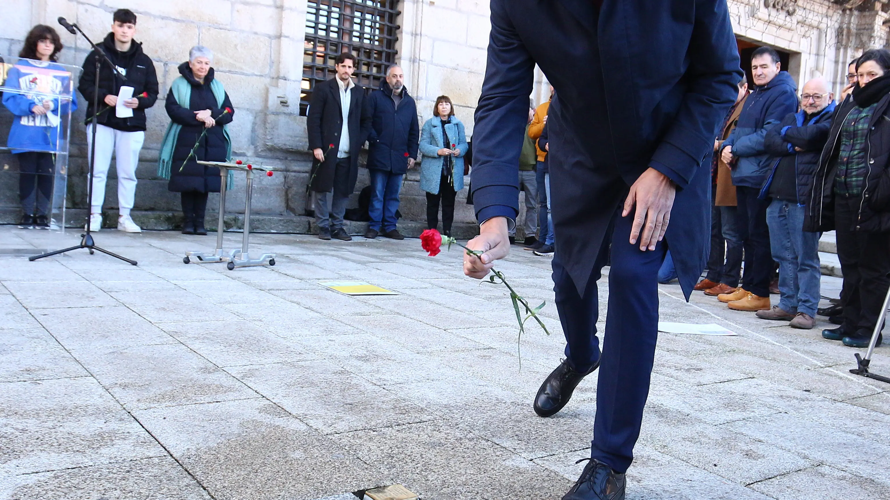 El alcalde de Ponferrada, Olegario Ramón, durante el acto