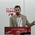 Luis Tudanca comparece ante la prensa