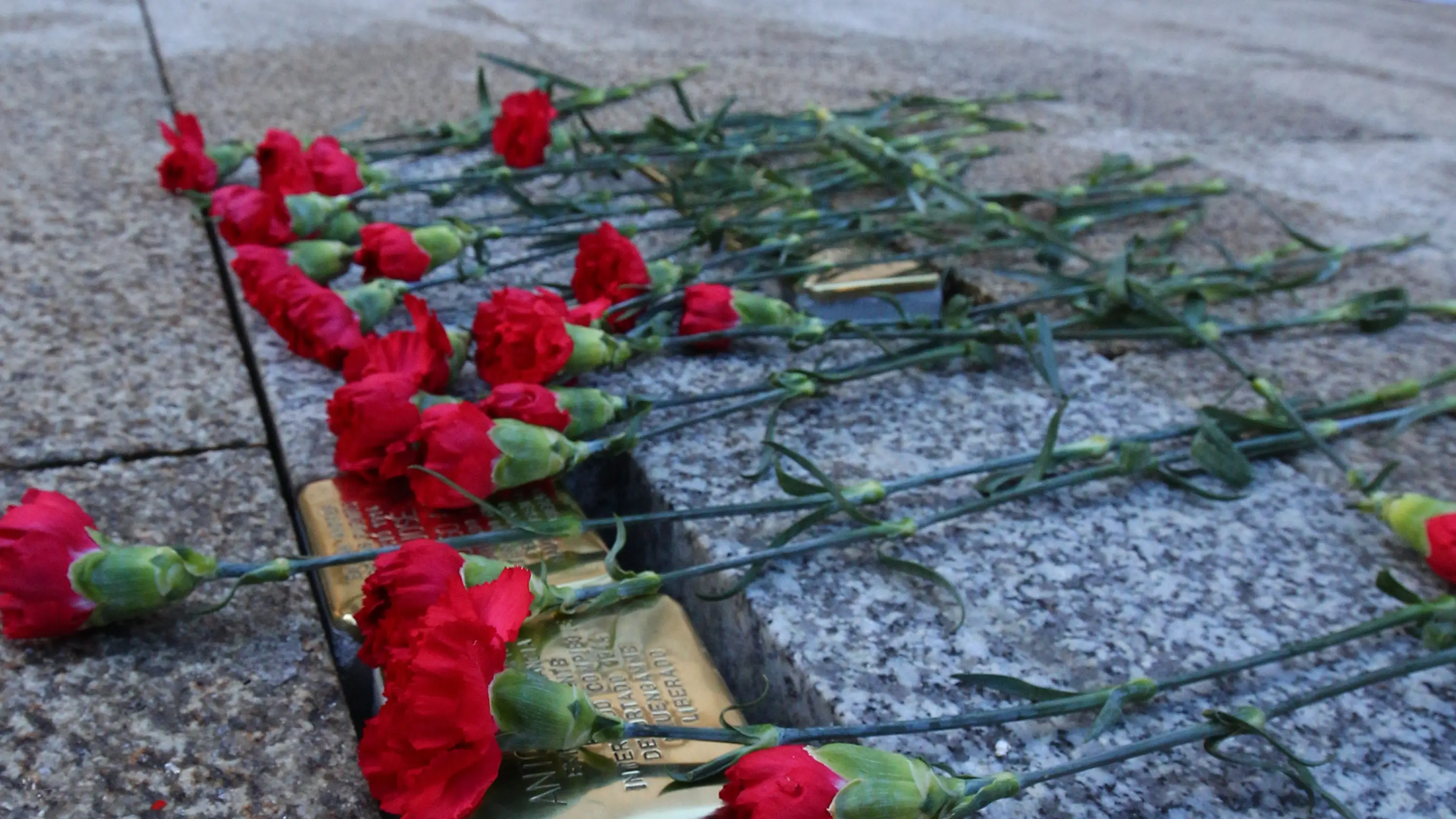 Colocación de cinco nuevos &quot;adoquines de la memoria&quot; en Ponferrada