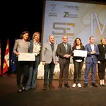 Clausura del IV Congredo Internacional Silver Economy con la presencia de Isabel Blanco y Francisco José requejo, en la imagen con los premiados y patrocinadores