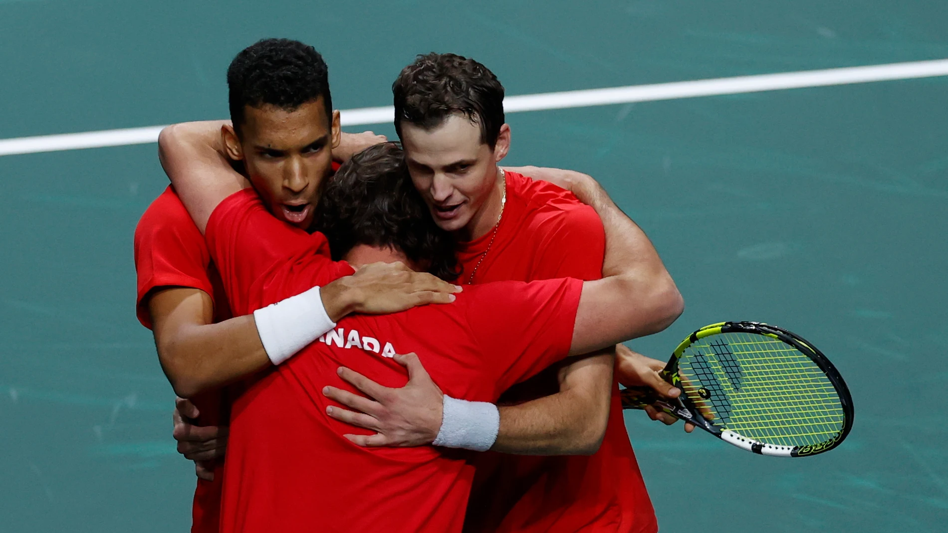 Canadá celebra su clasificación para la final de la Davis