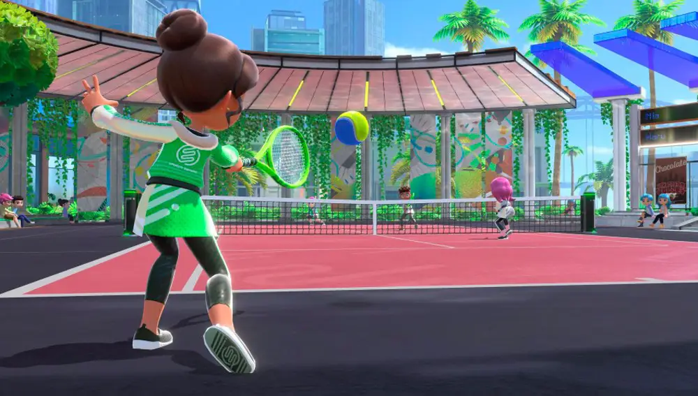 Tenis en Nintendo Switch Sports.