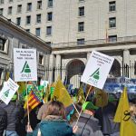 Protestas de los agricultores frente al Ministerio para la Transición Ecológica