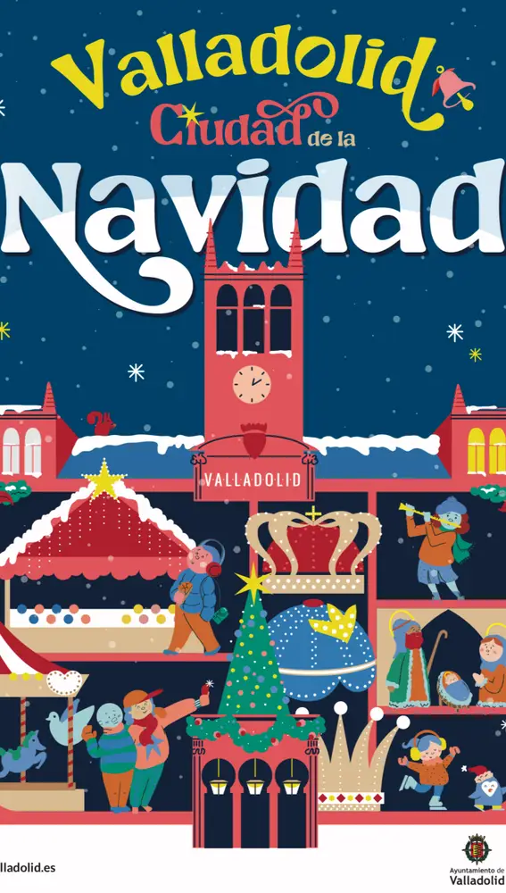 Cartel anunciador de la Navidad en Valladolid