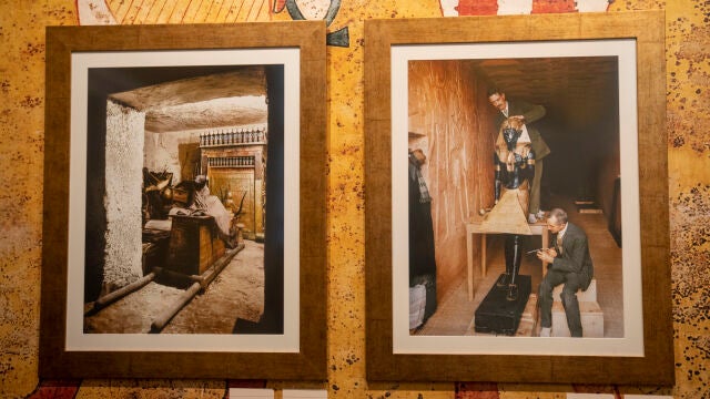 Dos de los daguerrotipos que el Palacio de Liria muestra en la exposición que dedica a la visita de Howard Carter a España y el descubrimiento de la tumba de Tutankamón