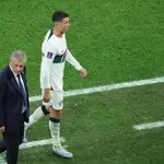 Cristiano Ronaldo mostró su enfado al ser sustituido ante Corea del Sur