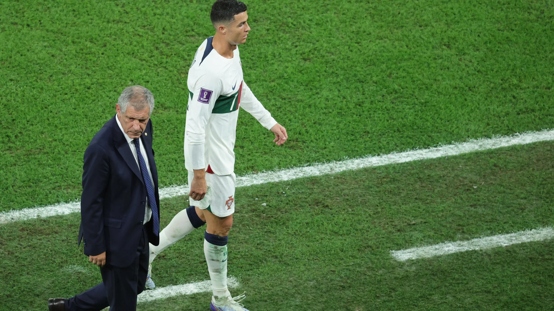 Cristiano Ronaldo mostró su enfado al ser sustituido ante Corea del Sur