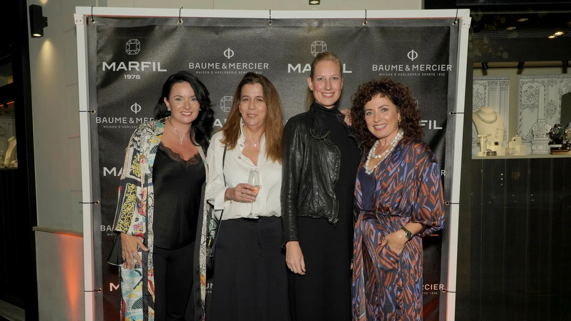 Paloma Marfil, Marie Lampe, Esther Candil & Mercier y Begoña Marfil en la inauguración de la nueva tienda