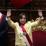 Dina Boluarte, tras ser investida presidenta por el Congreso de Perú