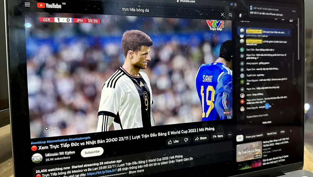 Captura de uno de los partidos de FIFA 23 presentado como un partido real del Mundial de Catar.