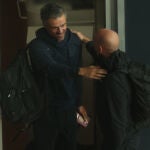 Luis Enrique y Rubiales, a la llegada de la selección a Barajas