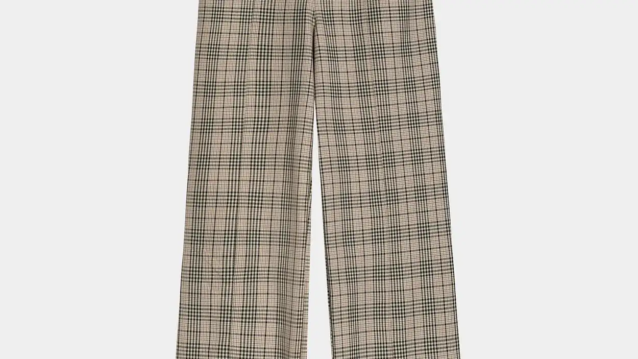 Pantalón culotte de tiro alto con pernera ancha estampado, de Noon Spain