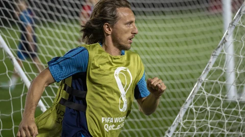 Modric, en el último entrenamiento de la selección croata