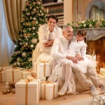 La familia Bocelli: Andrea, Matteo y Virginia