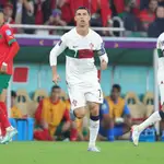 Cristiano Ronaldo of Portugal during the FIFA World Cup 2022, Quarter-final football match between Morocco and Portugal on December 10, 2022 at Al Thumama Stadium in Doha, Qatar - Photo Sebastian El-Saqqa / firo sportphoto / DPPIAFP7 10/12/2022 ONLY FOR USE IN SPAIN