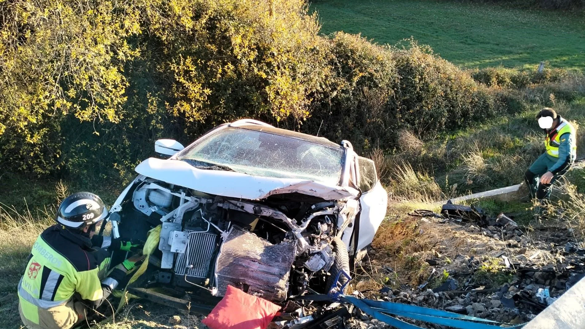 Accidente en el que fallecieron cuatro personas en Ávila hace apenas tres semanas