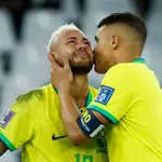 Neymar llorando tras la eliminación de Brasil