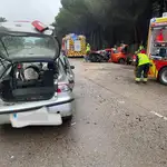 Un muerto y dos heridos tras el choque de dos turismos en la carretera N-122 en Traspinedo (Valladolid)