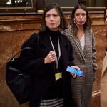 Las ministras de Igualdad, Irene Montero y de Derechos Sociales, Ione Belarra , durante la sesión de control del Gobierno celebrada este miércoles en el Congreso en Madrid