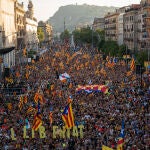 Manifestación independentista a favor de la Diada