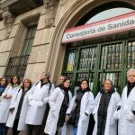 Médicos a las puertas de la Consejería de Sanidad de Madrid