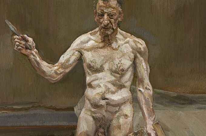 Uno de los "Reflection" de Freud, auto-retrato del artista británico