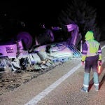 Accidente de tráfico en la A-6, en Villalobos (Zamora) en el que falleció una persona
