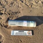 Uno de los artefactos explosivos localizados en la playa de Camposoto de San Fernando (Cádiz) ARMADA ESPAÑOLA