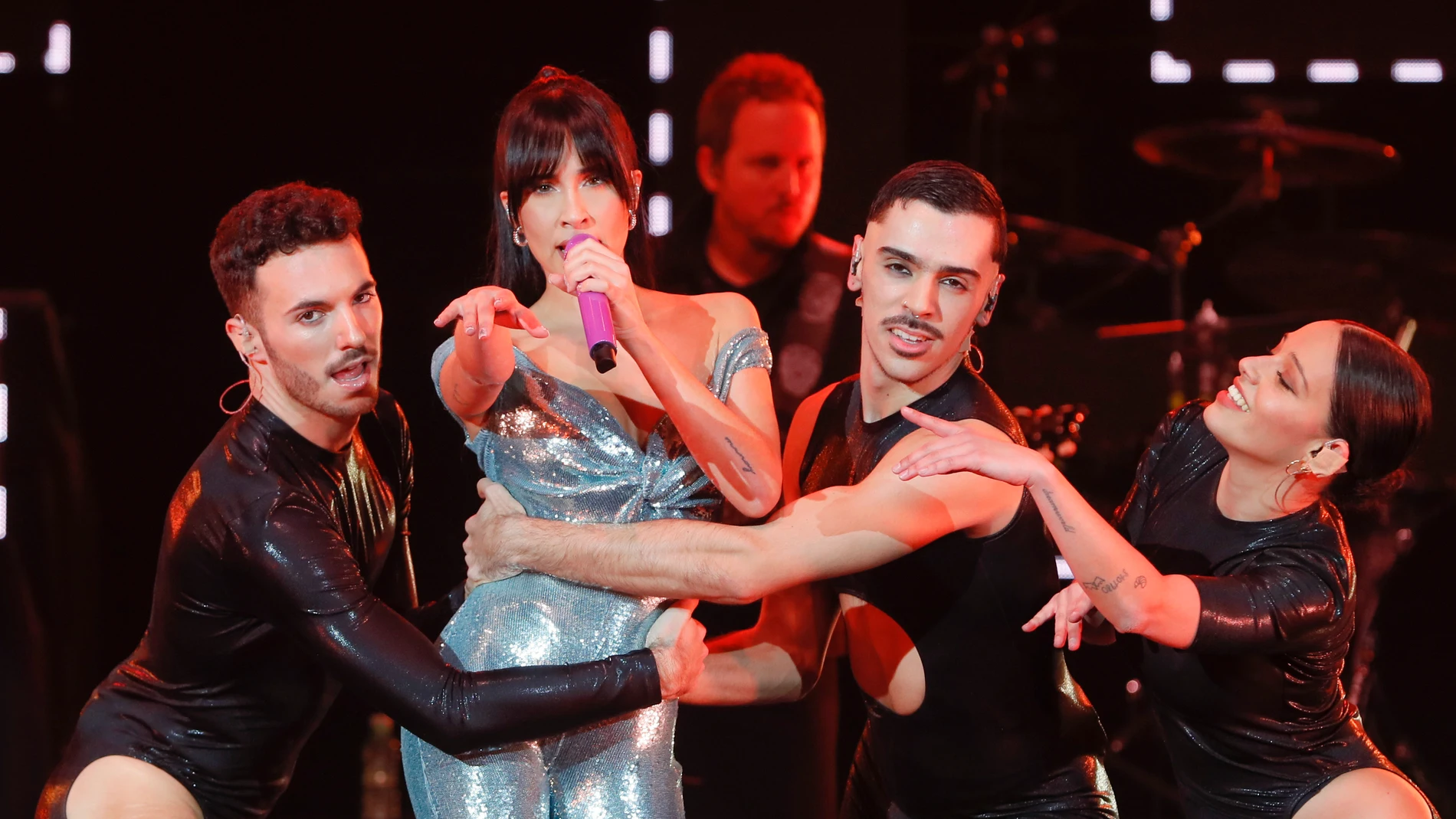 La cantante Aitana durante su concierto en el Wizink Center de Madrid