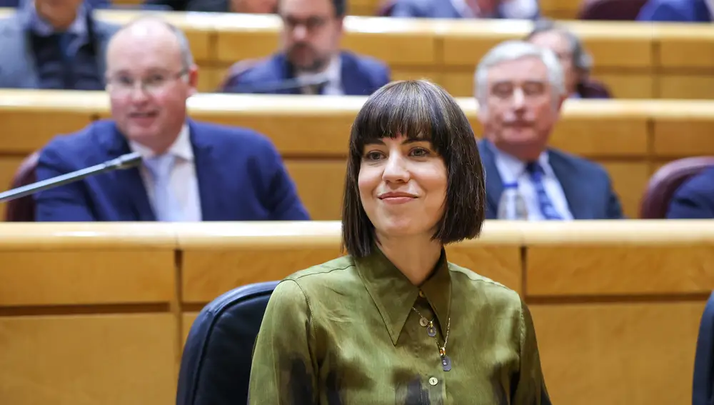 La ministra de Ciencia e Innovación, Diana Morant durante un pleno del Senado