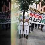 Manifestación en apoyo de la huelga de médicos y pediatras de Atención Primaria