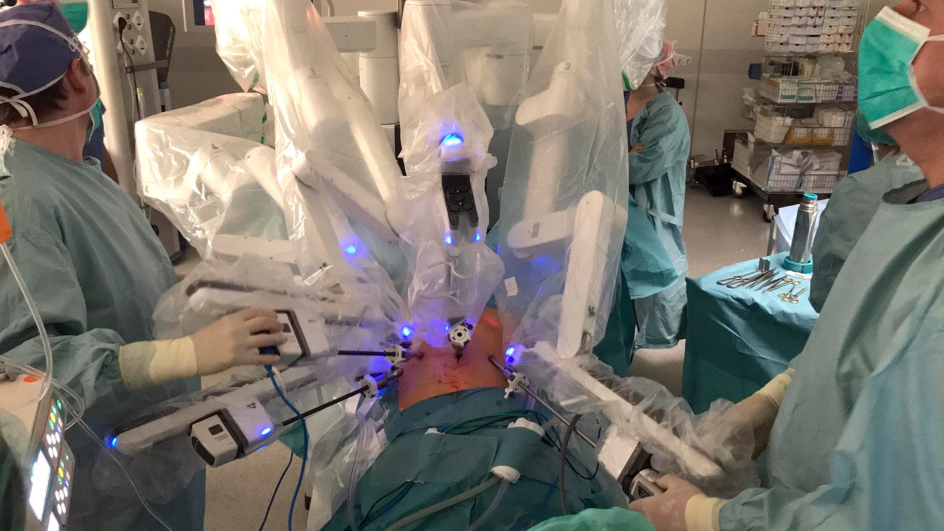 Cirugía realizada con el robot Da Vinci