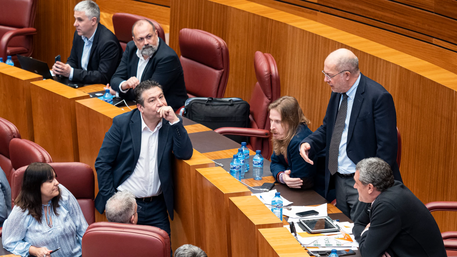 Los portavoces del Grupo Mixto durante el último pleno
