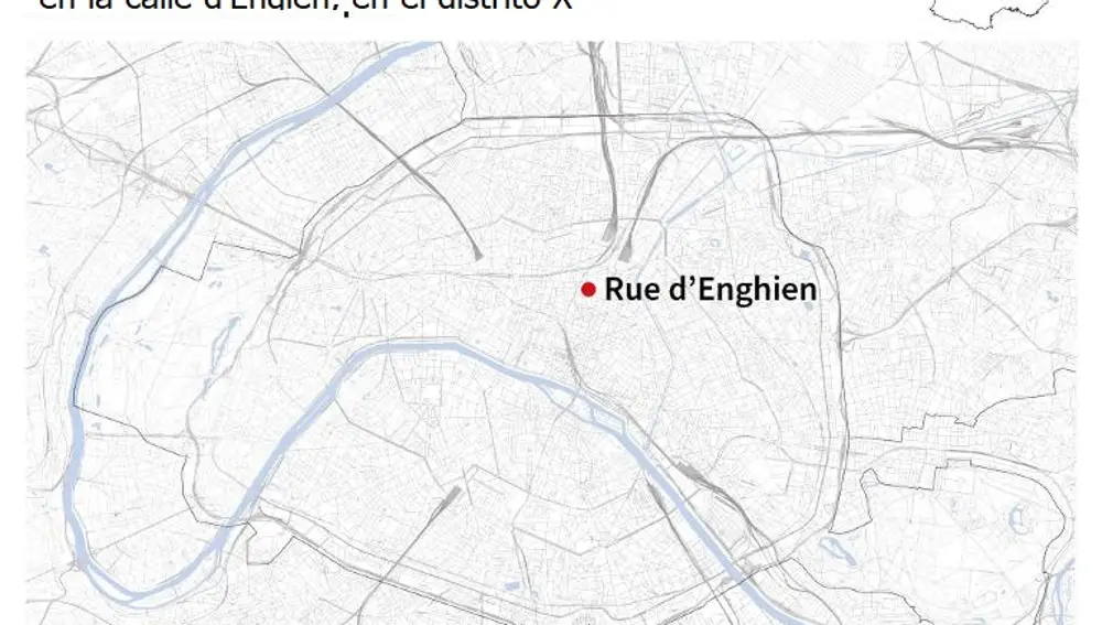 Carte de Paris localisant la rue o� un homme a tir� plusieurs coups de feu - AFP / AFP