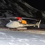 Un helicópteros de los sercicios de rescate asutriaco en Lech/Zuers