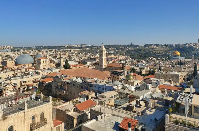 Una imagen desde lo alto de la torre de David de Jerusalén