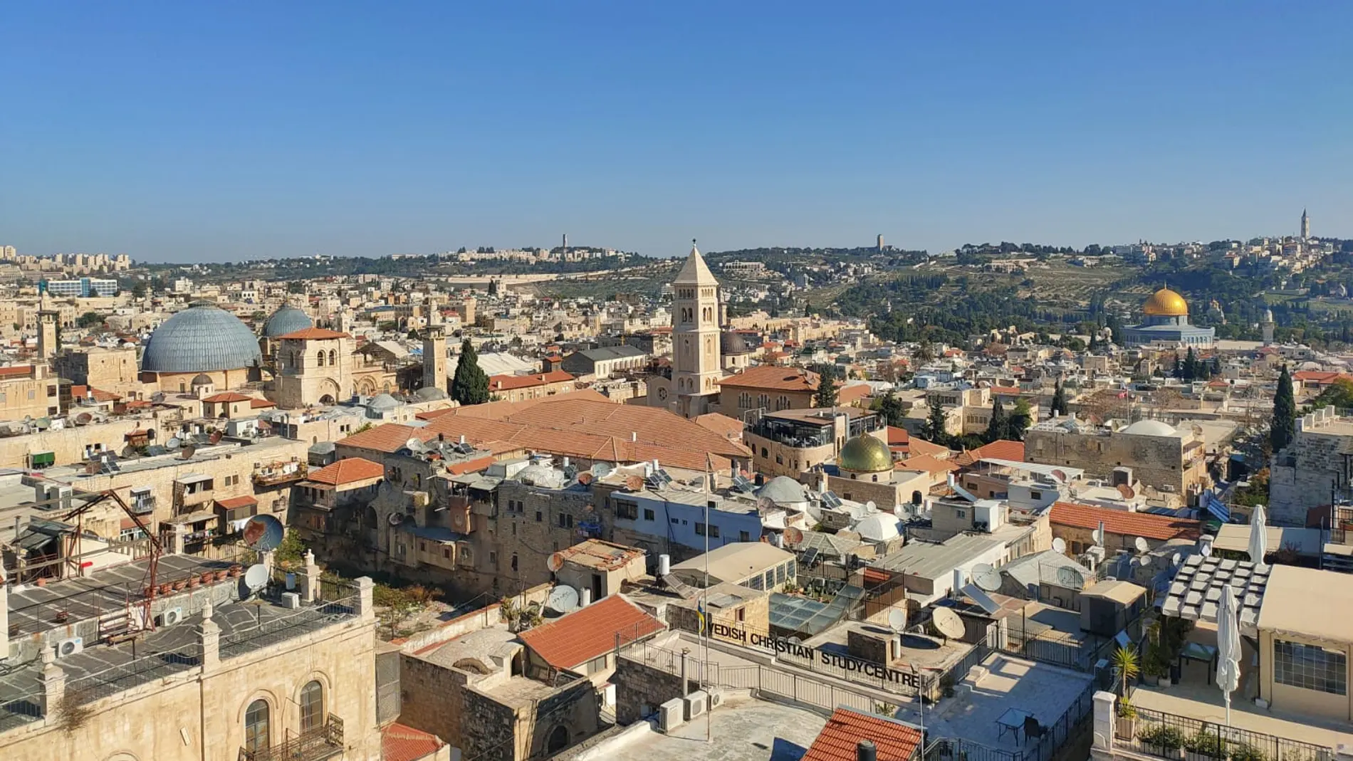 Espectacular vista de la Ciudad Vieja de Jerusalén desde la Torre de David