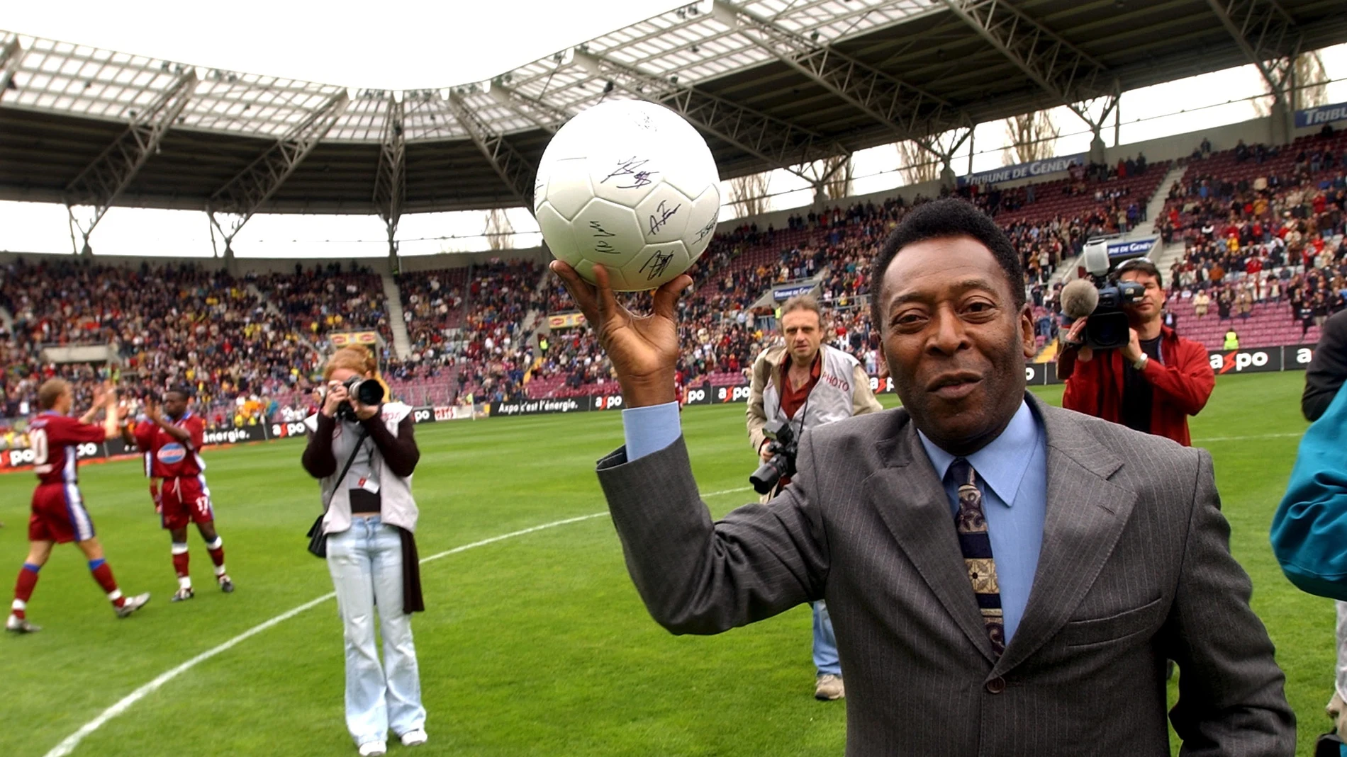 Pelé, durante un homenaje hace unos años
