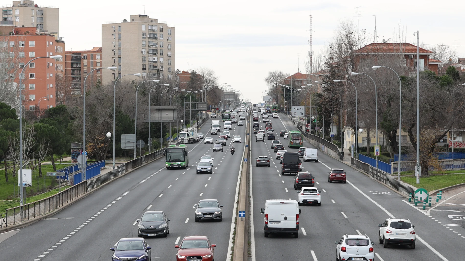 Estado del tráfico en la A5, carretera de Extremadura, el pasado viernes en Madrid