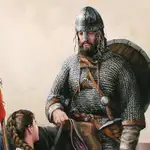 "La despedida" es un retrato de El Cid que Augusto Ferrer-Dalmau pintó ex profeso para la portada de la novela "Sidi"