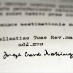 Carta de 1985 firmada por él
