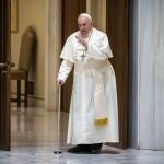 Bergoglio esta mañana en el Vaticano
