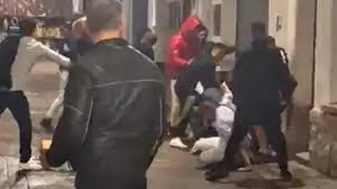 Imagen de la agresión en Sitges